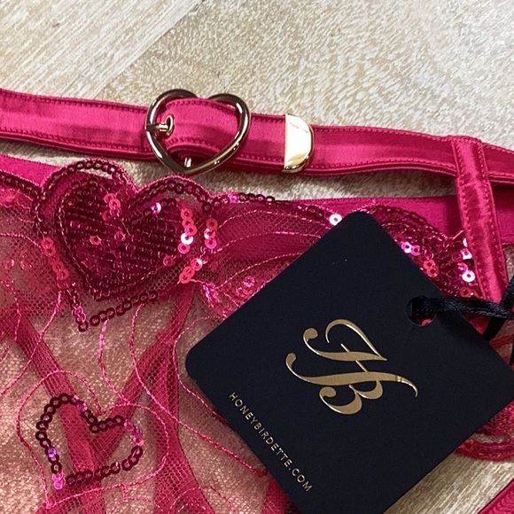 SOLDđź’—Honey Birdette Valentine's Day Juliet Hearts Bra and Panty Set - Picture 7 of 15